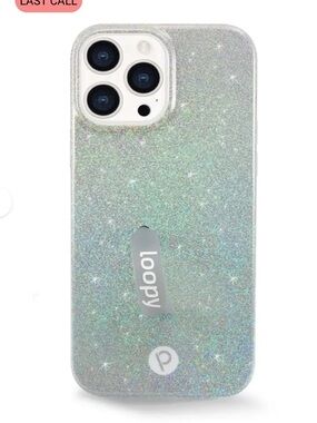 Loopy Case Glitter Phone Case - Iridescent Silver Sparkle